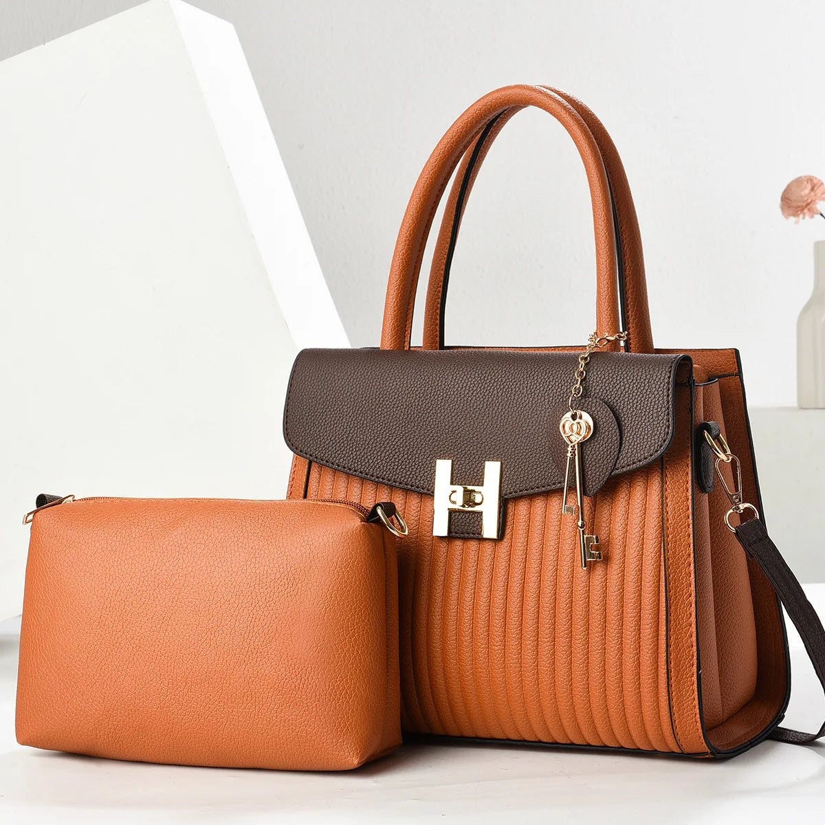 Luxury Bags High-quality 2Piece Set Women Bags Fashion Ladies Handbags Crossbody Messenger Bag Sac