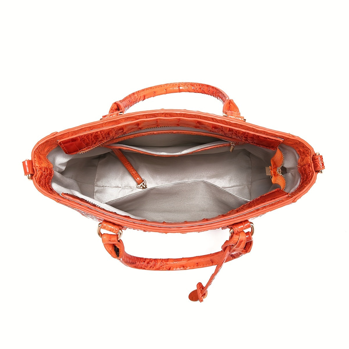 [Versatile Satchel] Classic Versatile Crocodile Pattern Top Handle Satchel Handbag | Textured Handbag Purse, Fashion Handbag