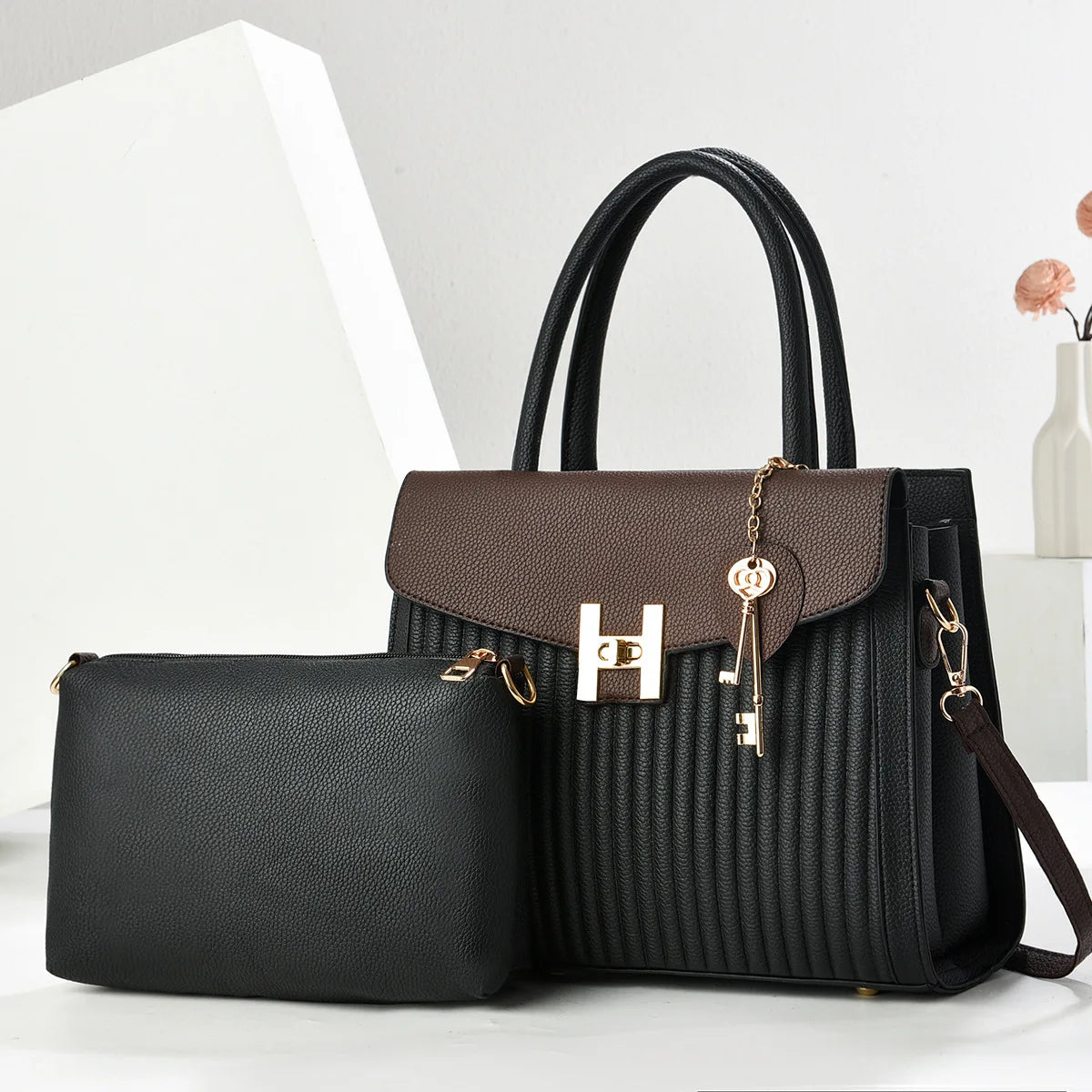 Luxury Bags High-quality 2Piece Set Women Bags Fashion Ladies Handbags Crossbody Messenger Bag Sac