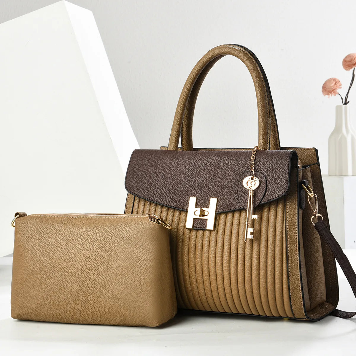 Luxury Bags High-quality 2Piece Set Women Bags Fashion Ladies Handbags Crossbody Messenger Bag Sac