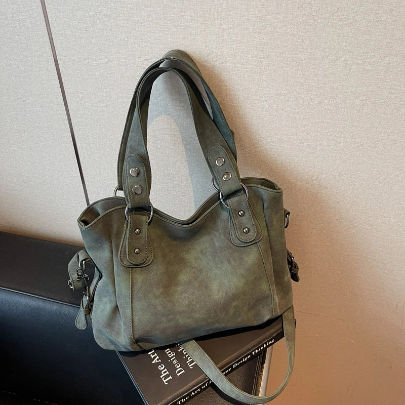 Winter Women's Soft Suede Leather Shoulder Hand Bags for Women Luxury Lazy Commuting Handbags Women Bags Deisgner Large Capacity