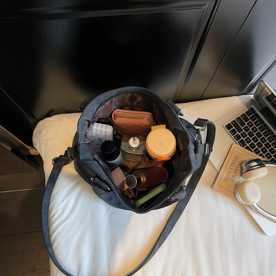 Winter Women's Soft Suede Leather Shoulder Hand Bags for Women Luxury Lazy Commuting Handbags Women Bags Deisgner Large Capacity