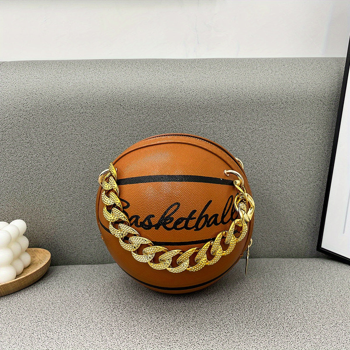 Cute Ball Shaped Novelty Bag, Round Cartoon Crossbody Bag, Women's Fashion Handbag & Shoulder Purse