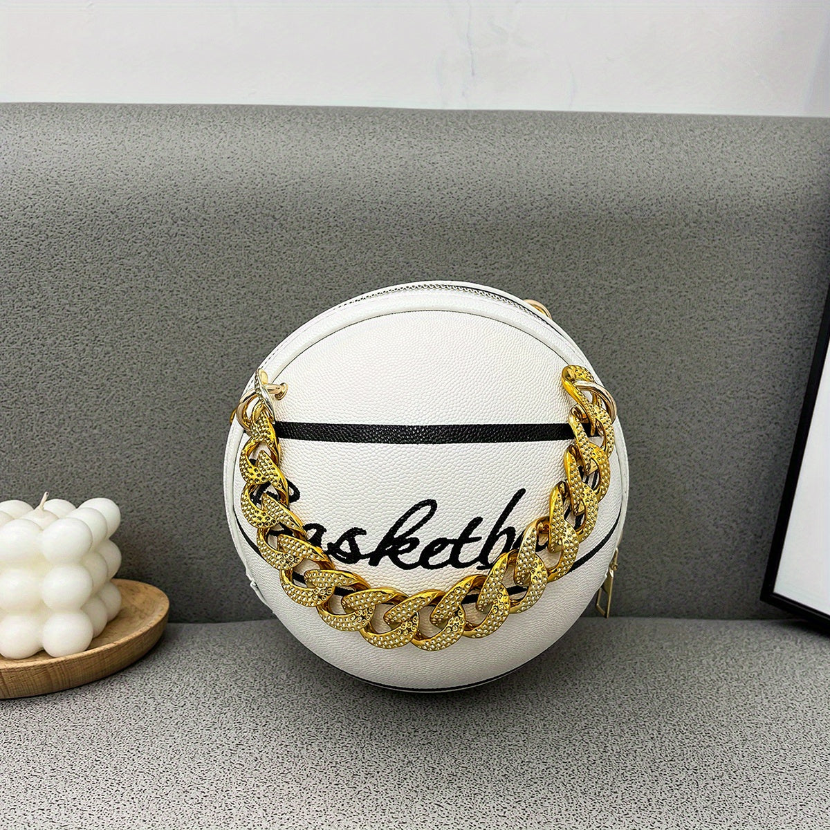 Cute Ball Shaped Novelty Bag, Round Cartoon Crossbody Bag, Women's Fashion Handbag & Shoulder Purse